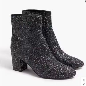 J. Crew Factory Black Glitter Boots